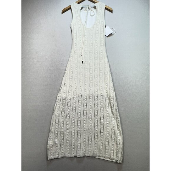 NWT Minkpink Women's Tinsley Knit Midi Dress XS Sleeveless Textured Open Back - Picture 13 of 16